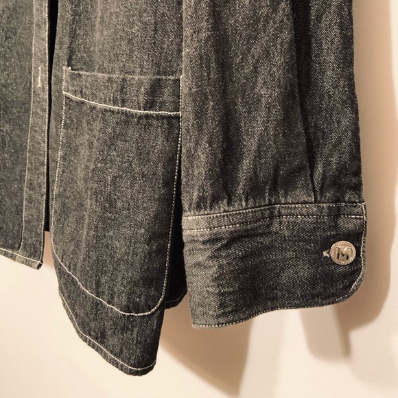 ♦️ Bob Mackie Wearable Art Button up Shacket - Long Sleeve - Chicken embroidery - Picture 3 of 14